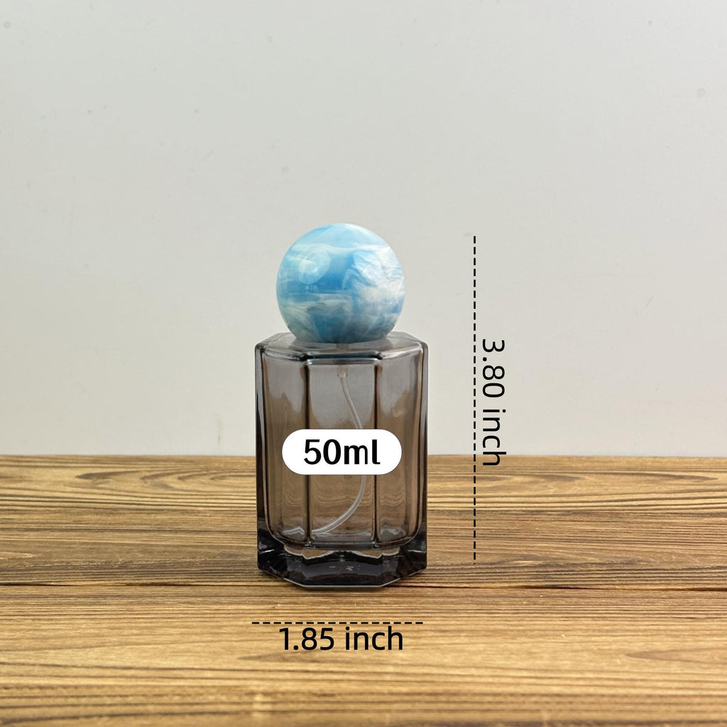 50ml Smoke Gray Glass Perfume Twist Spray Bottle