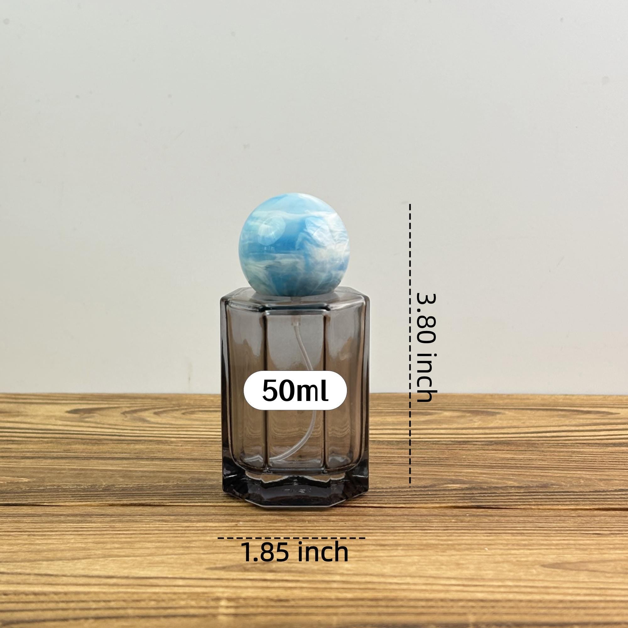 50ml Smoke Gray Glass Perfume Twist Spray Bottle