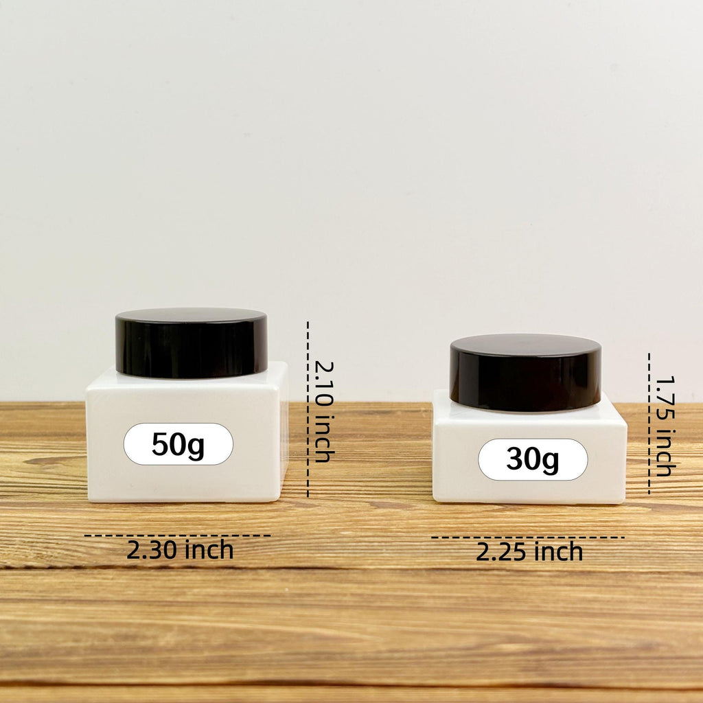 Luxury Pearl White Glass Cosmetic Packaging