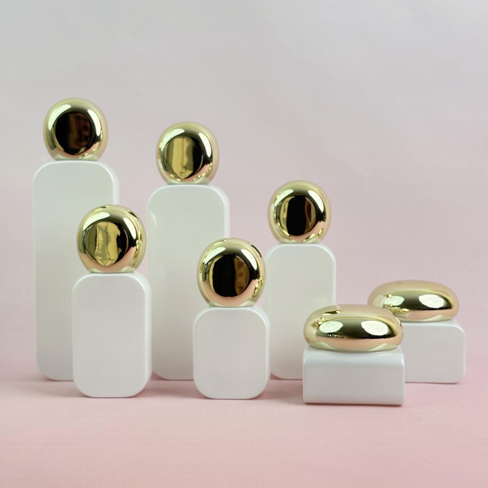 Luxury White Glass Cosmetic Containers