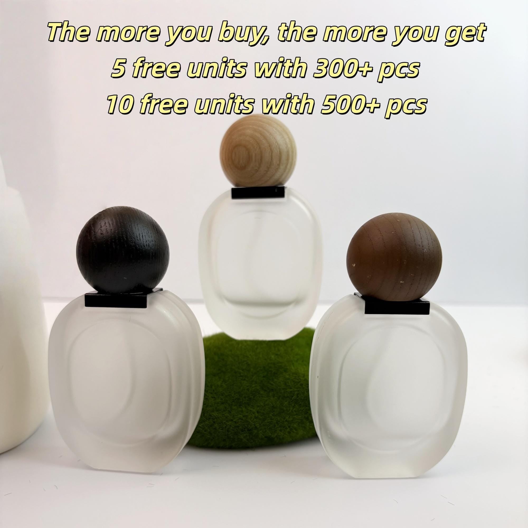 30ml Frosted Glass Liquid Atomizer Containers with Wooden Lid