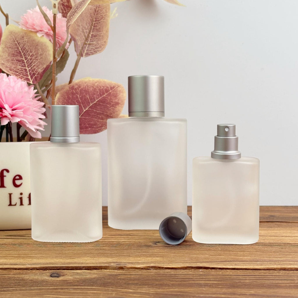 30ml 50ml 100ml Frosted Square Glass Spray Bottles
