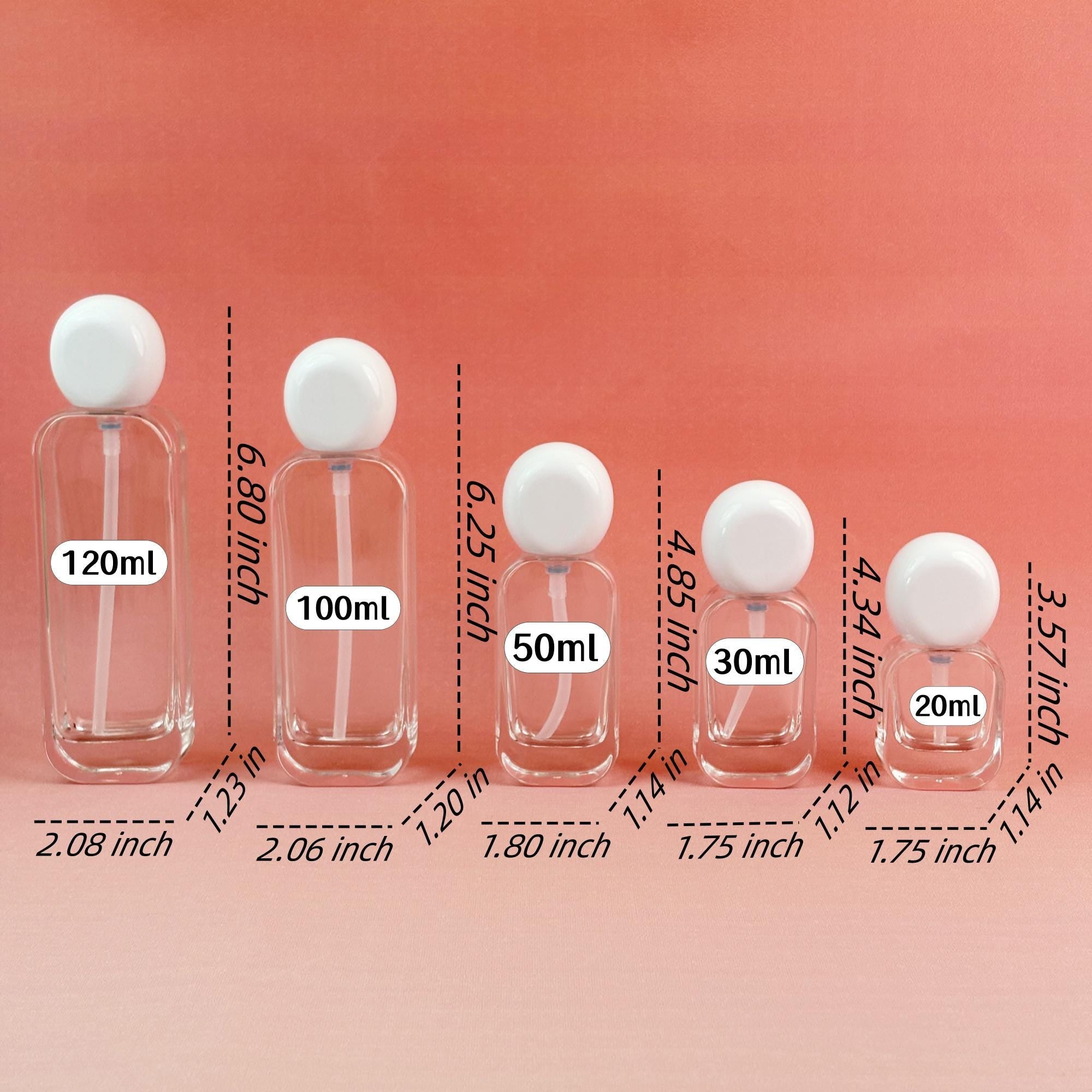 Luxury White Round Cap Clear Glass Lotion Pump Bottles