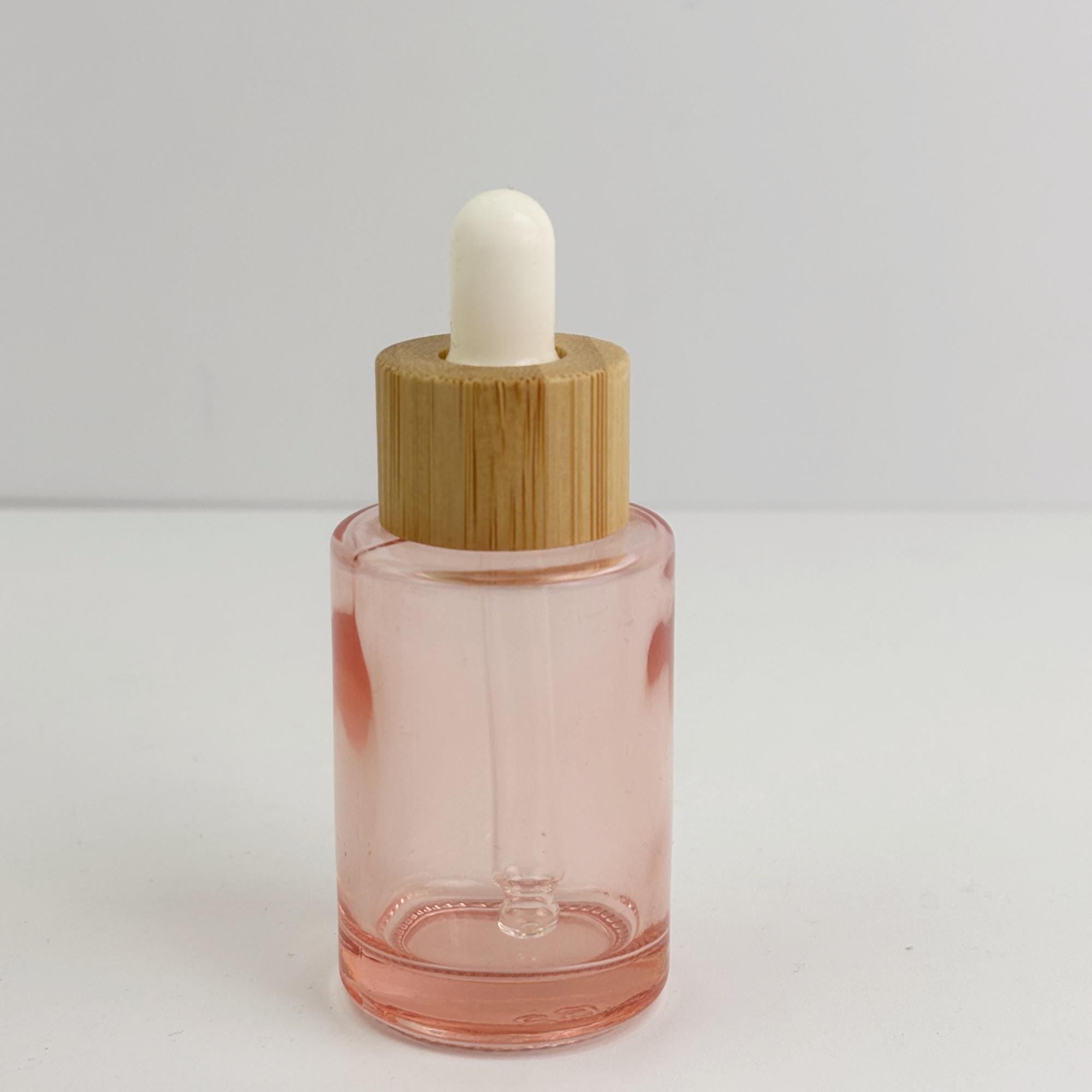 Pink Glass Cosmetic Container