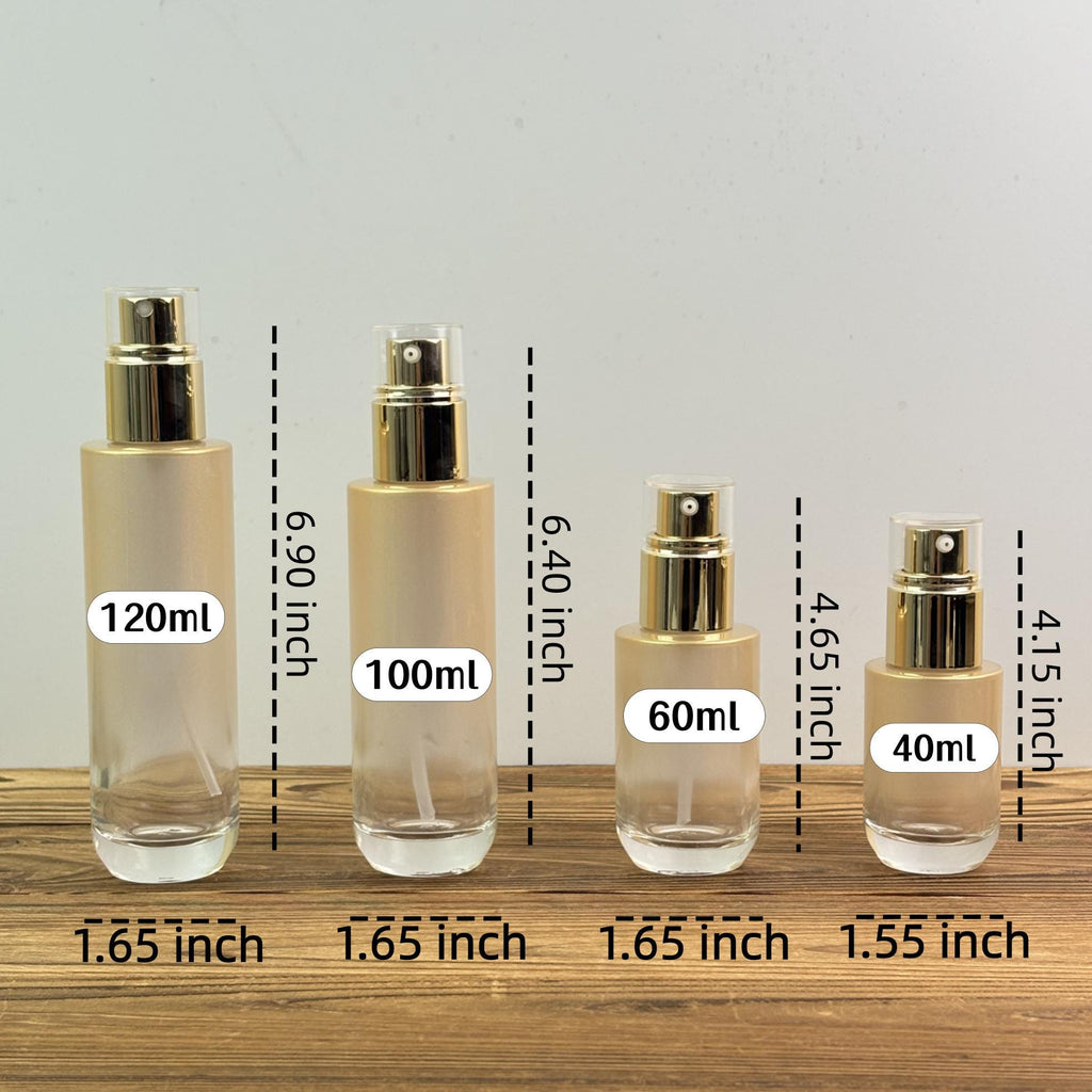 Luxury Gradient Gold Glass Skincare Packaging