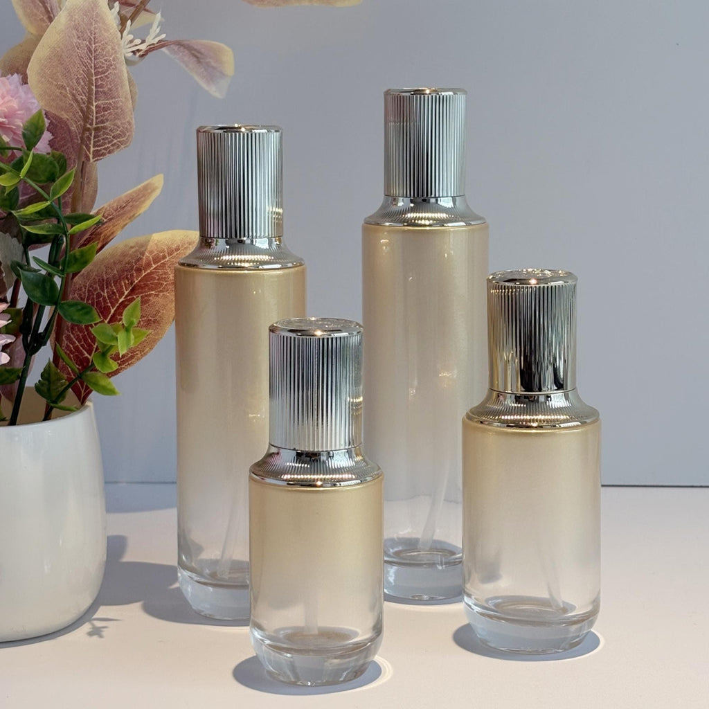 Luxury Gold Gradient Glass Skincare Packaging