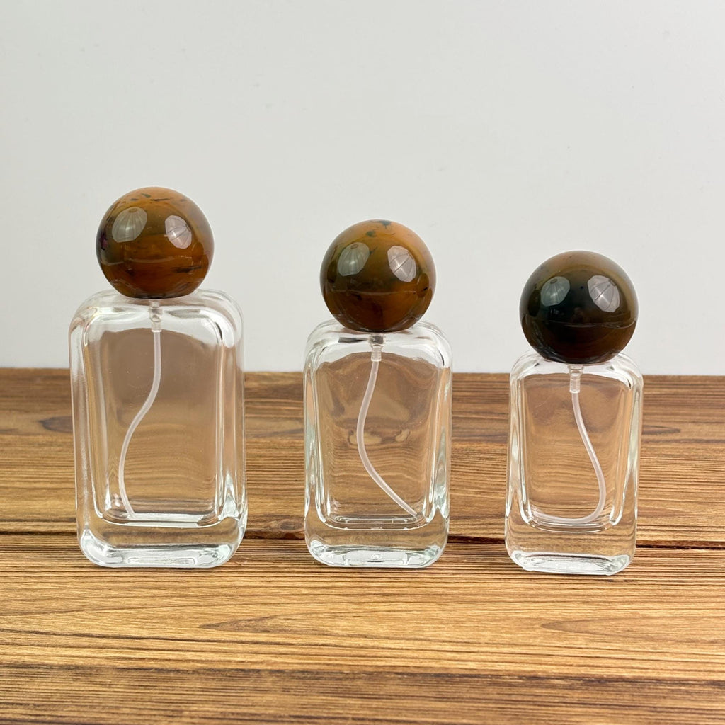 Empty Clear Square Glass Spray Bottle