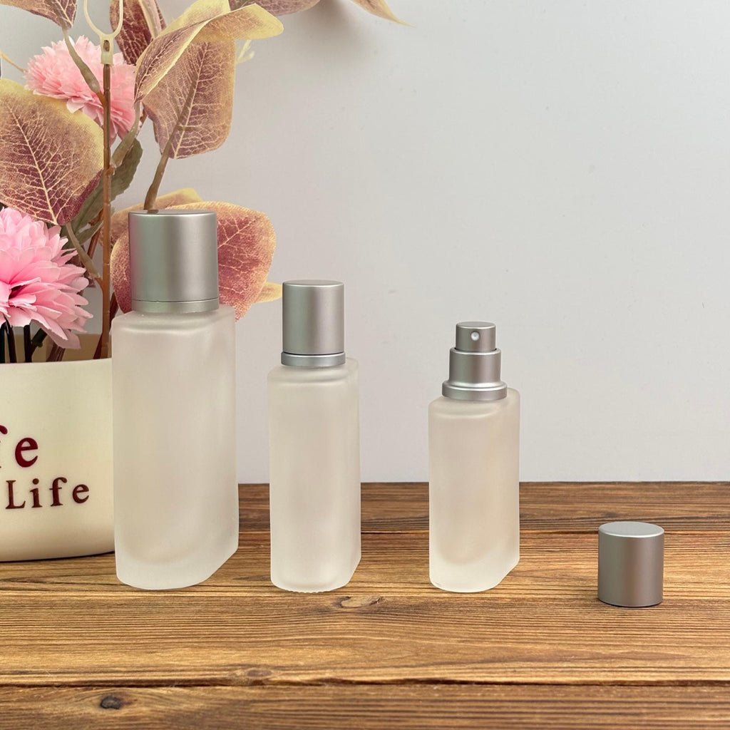 30ml 50ml 100ml Frosted Square Glass Spray Bottles