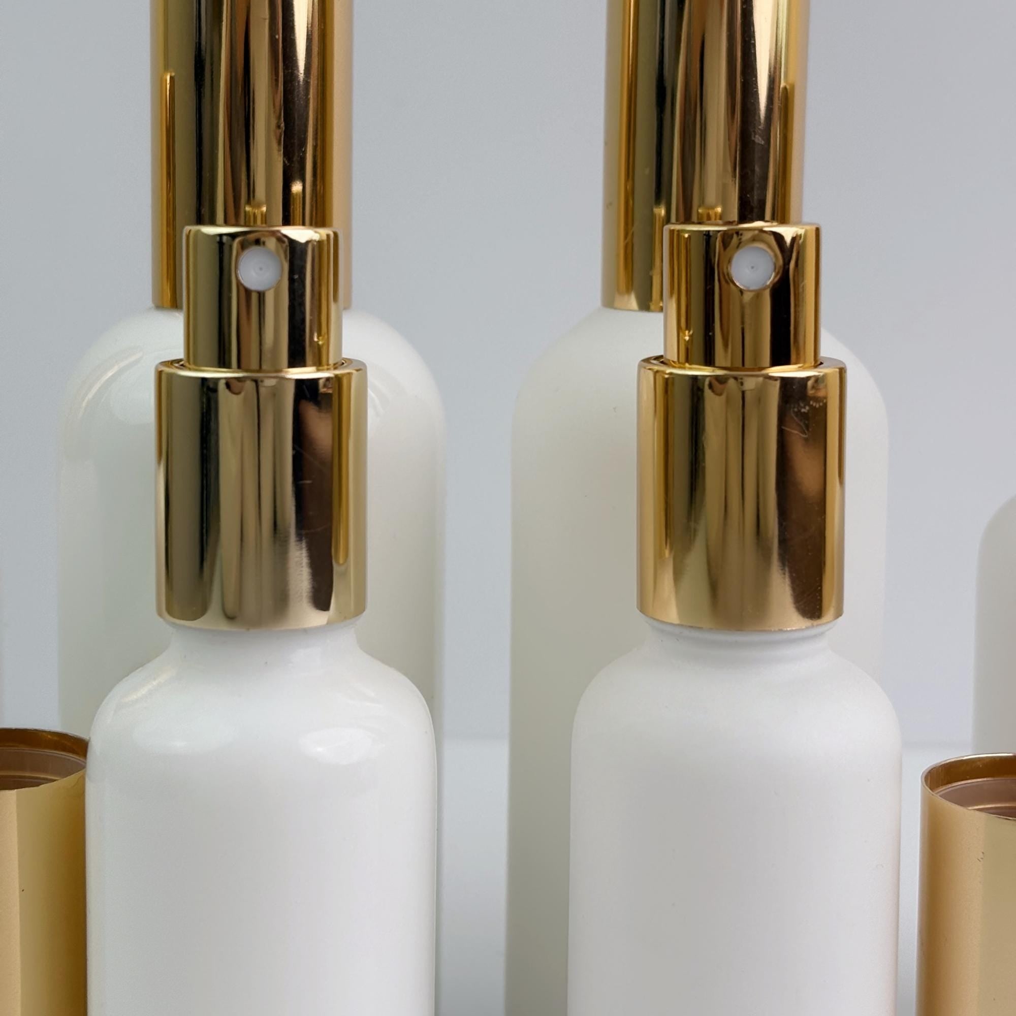 White Glass Spray Bottle, Glossy