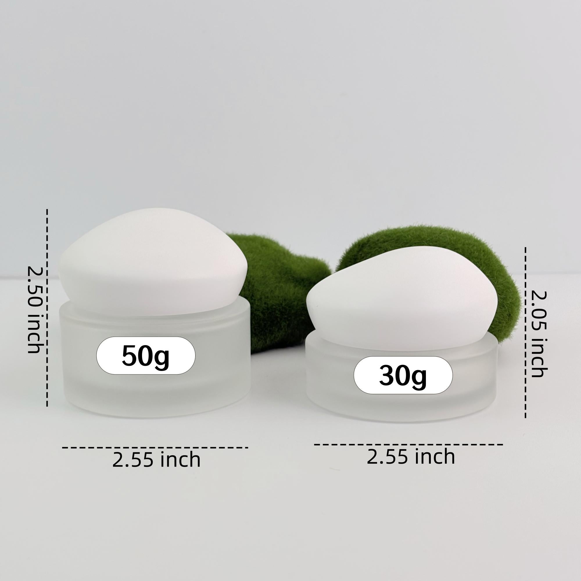 Luxury Frosted Glass Cream Jar 30g 50g