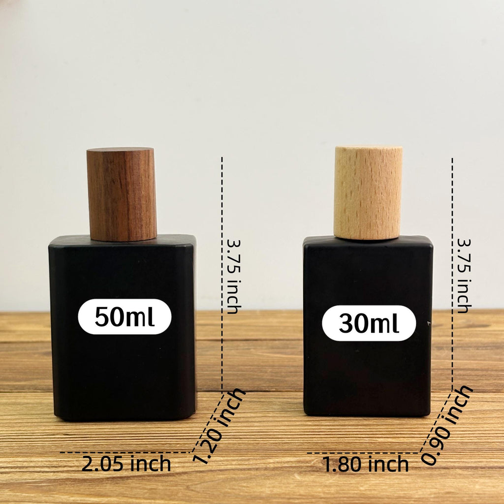 Matte Black Glass Perfume Bottle