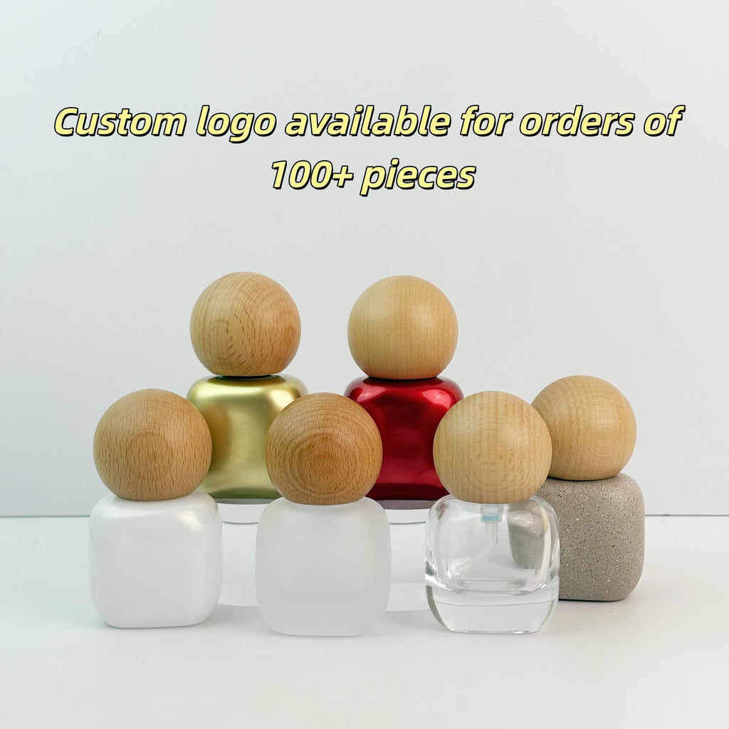 30ml Handmade Wooden Cap Glass Cosmetic Containers