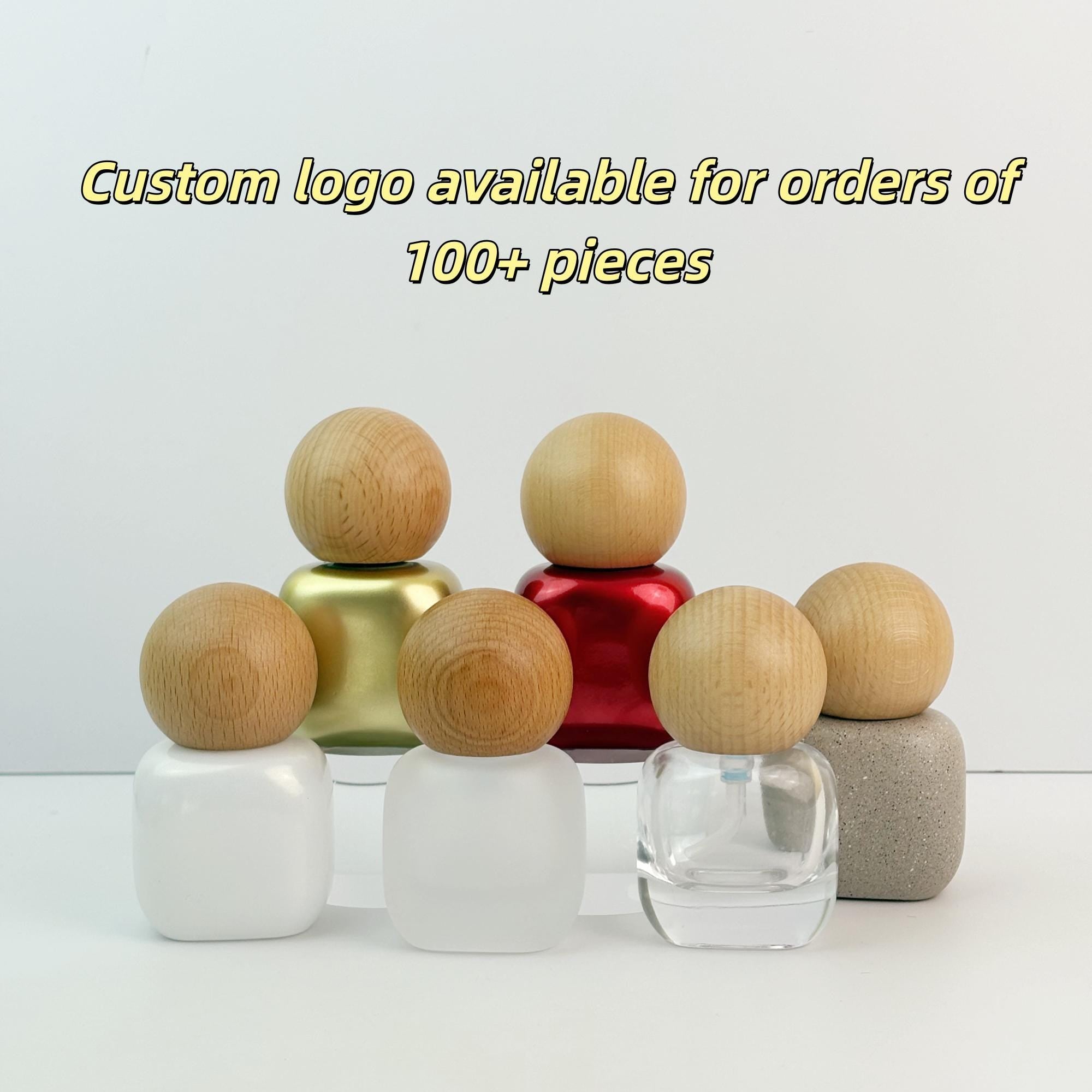 30ml Handmade Wooden Cap Glass Cosmetic Containers