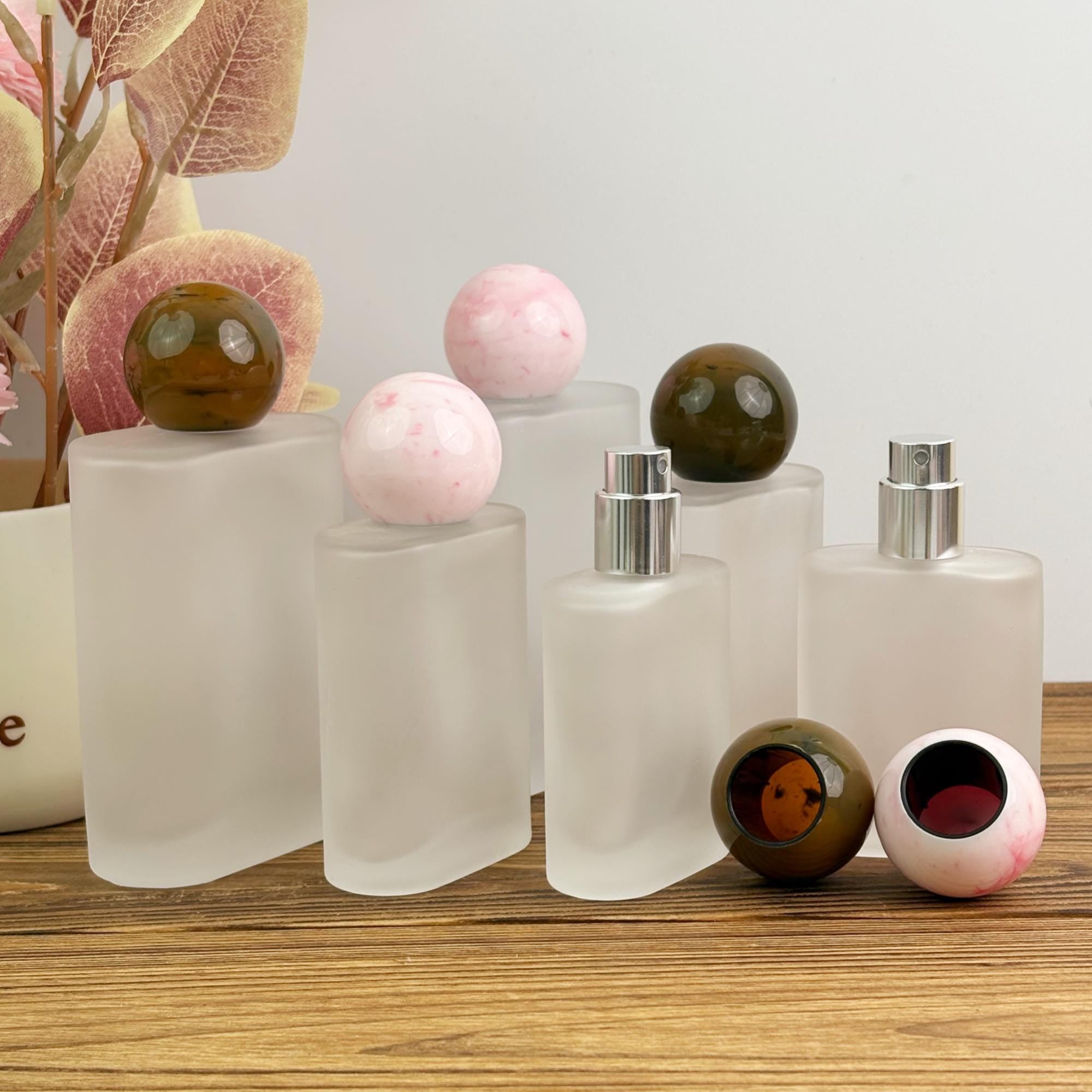 High-end Frosted Square Glass Spray Bottle