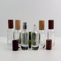 Clear Glass Perfume Bottle with Wood Cap