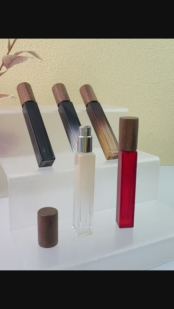 10ml Perfume Spray Glass Tube with Wood Cap