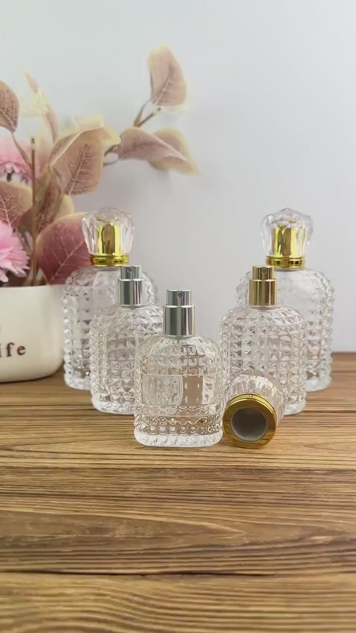 Vintage Glass Perfume Spray Bottle
