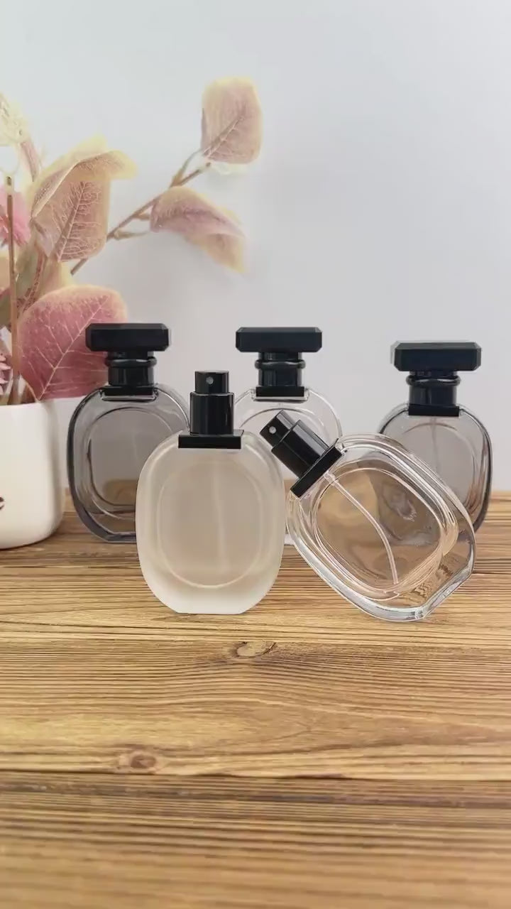 30ml 50ml Oval Glass Perfume Spray Bottle