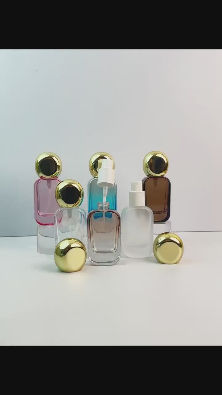 Luxury Gold-Top Glass Perfume Spray Bottles