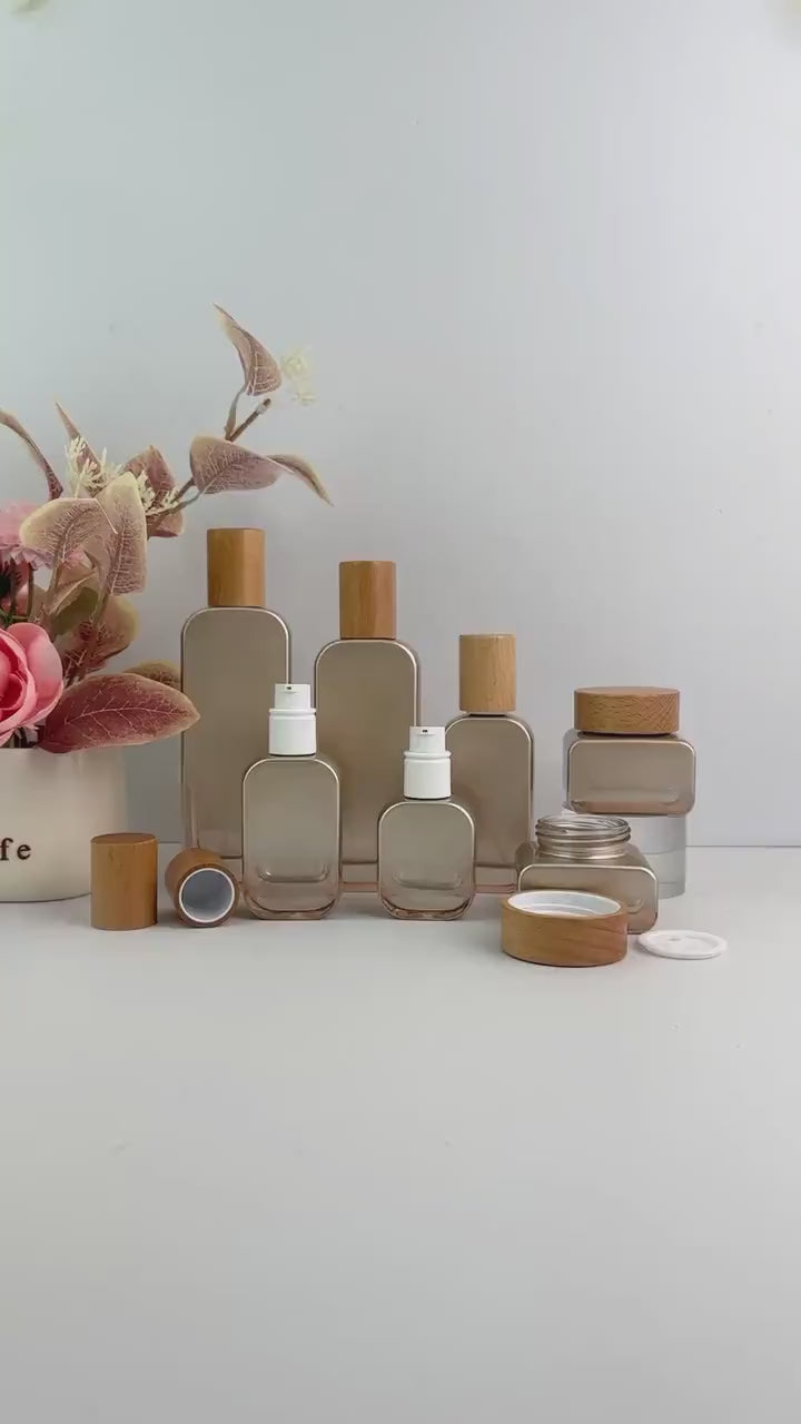 Luxury Glass Cosmetic Containers