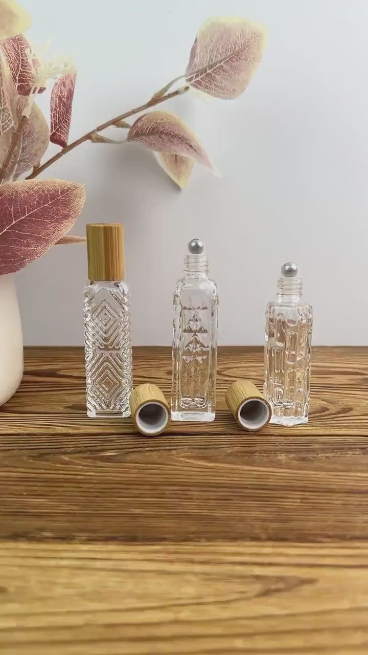 Vintage-Style Glass Roll-On Bottle