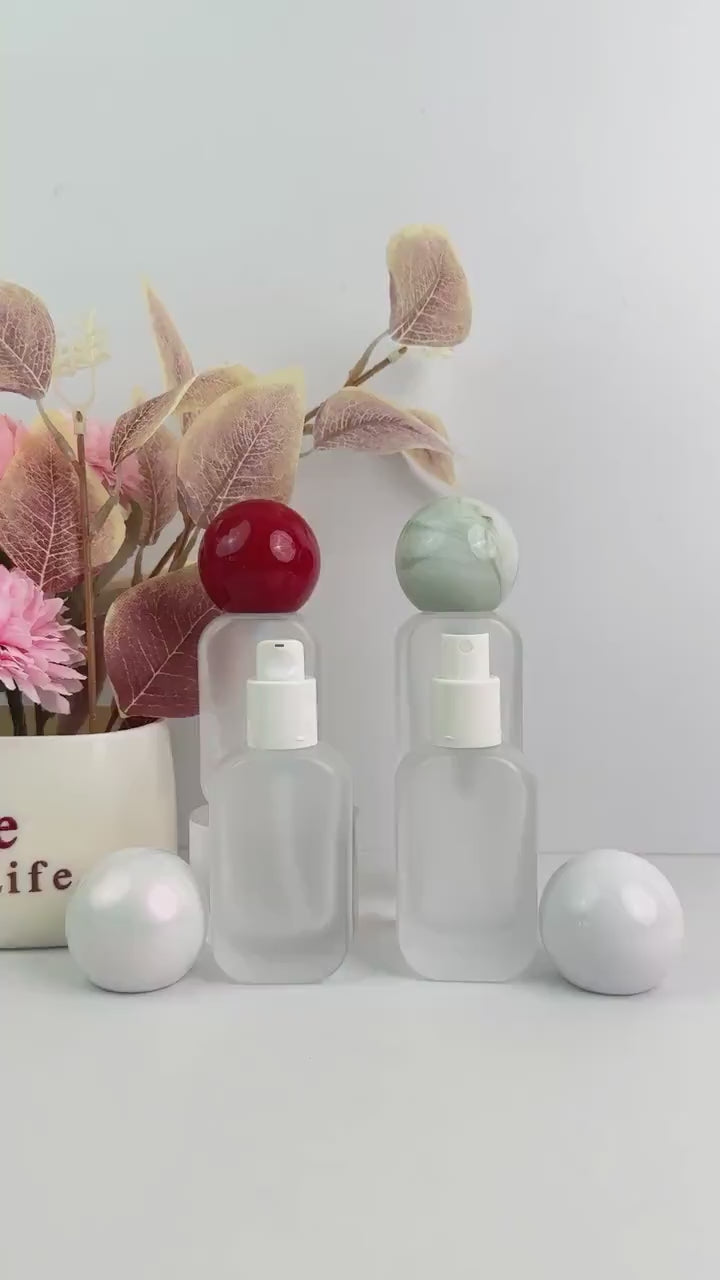 30ml Frosted Glass Cosmetic Container