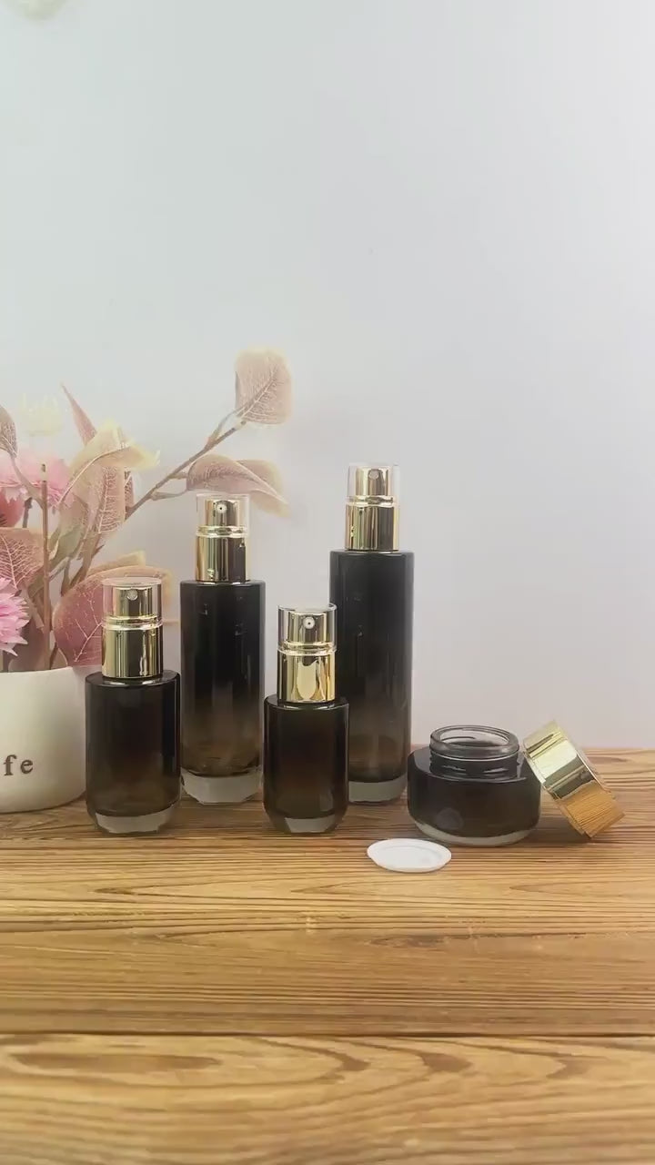 Luxury Black Gradient Glass Spray Bottle