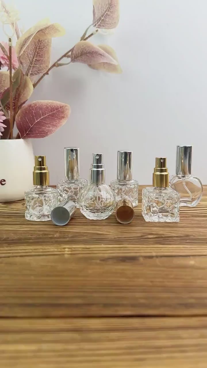 8ml Mini Glass Clear Spray Bottle