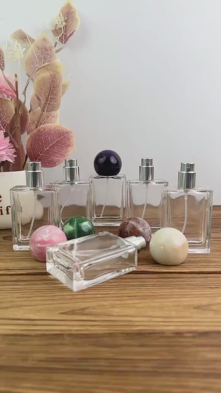 30ml Clear Square Glass Perfume Bottle