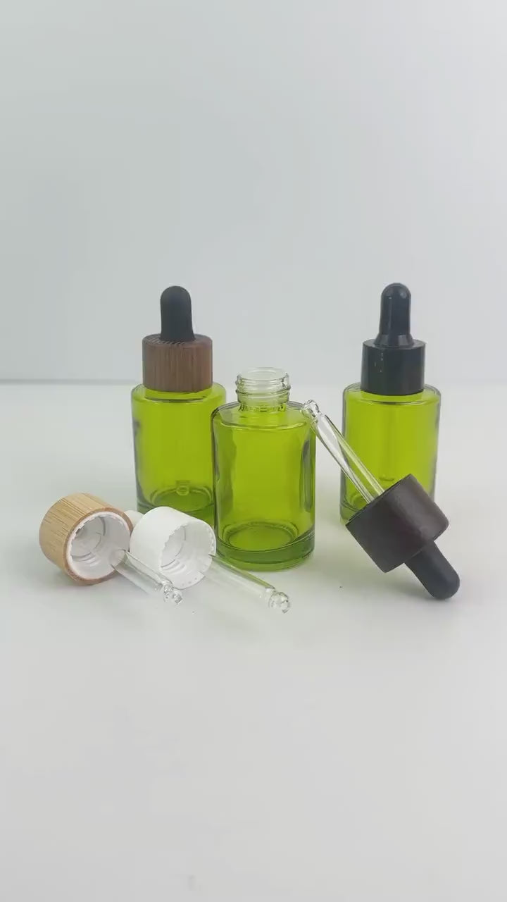 30ml Green Glass Dropper Bottle