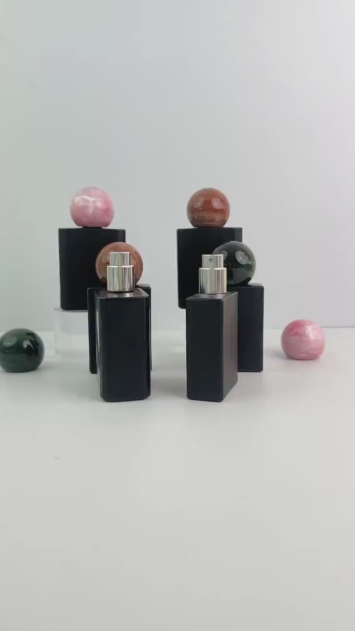30ml 50ml Matte Black Glass Spray Bottle