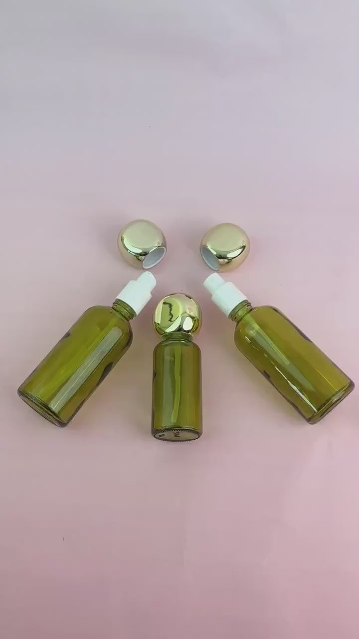50ml / 100ml Luxury Glass Lotion Bottle and Spray Pump