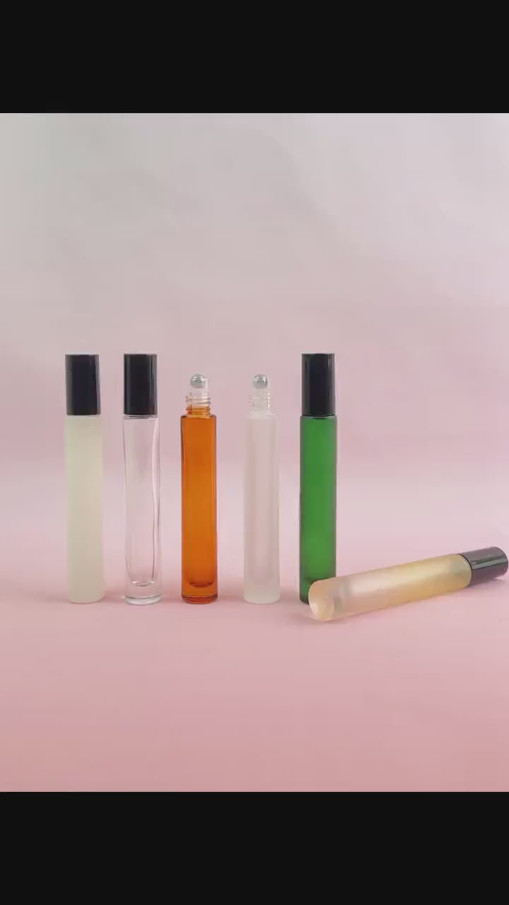 10ml Frosted/Colored Glass Roller Bottles 6 Styles