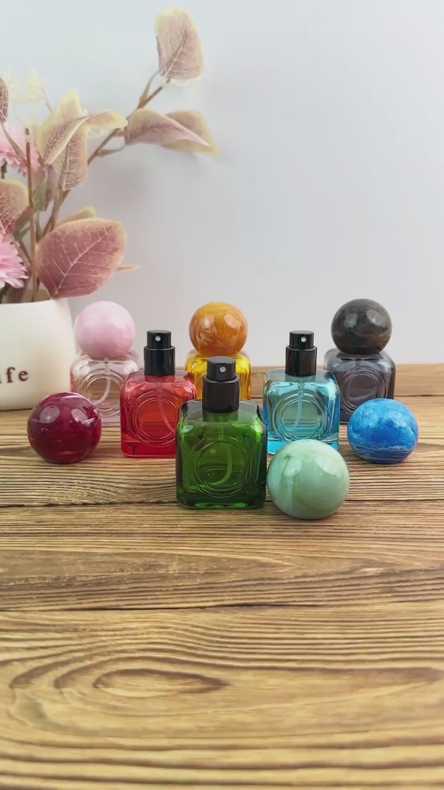 30ml Colorful Glass Perfume Spray Bottle