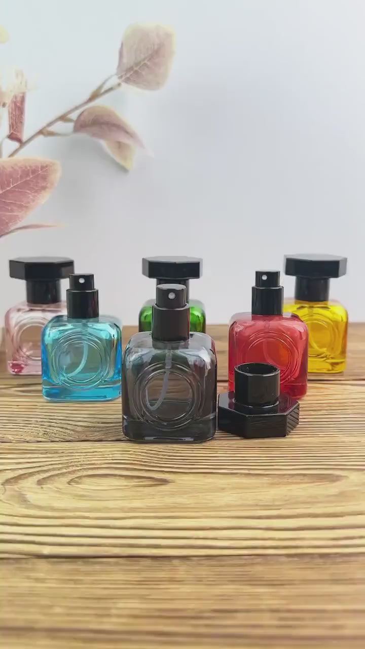 30ml Colorful Glass Perfume Spray Bottle