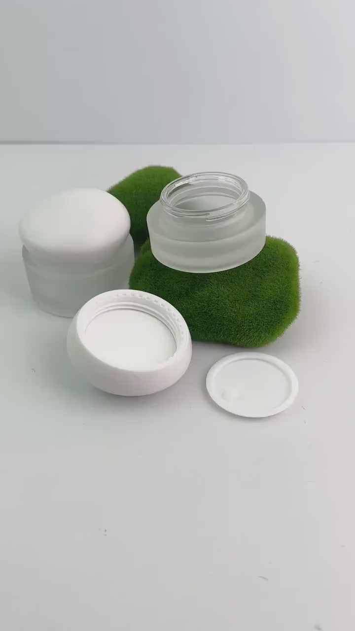 Luxury Frosted Glass Cream Jar 30g 50g