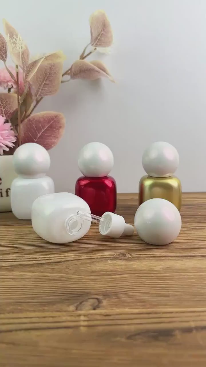 30ml Luxury Tincture Bottle in White Red Gold